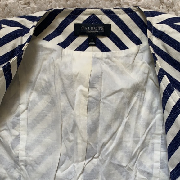 Talbots Nautical Striped Blazer - Picture 11 of 12
